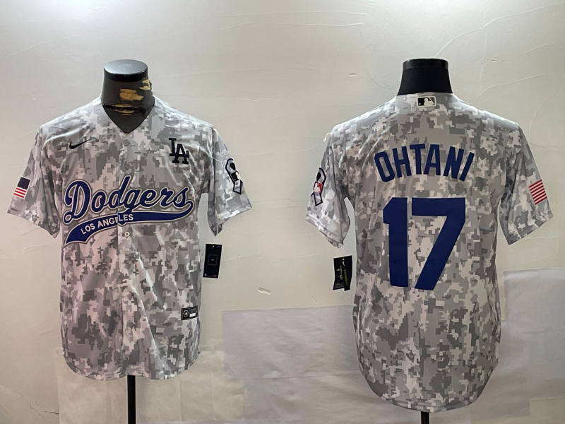 Men's Los Angeles Dodgers Shohei Ohtani #17 Arctic Camo 2024 Salute to Service Limited Jerseys