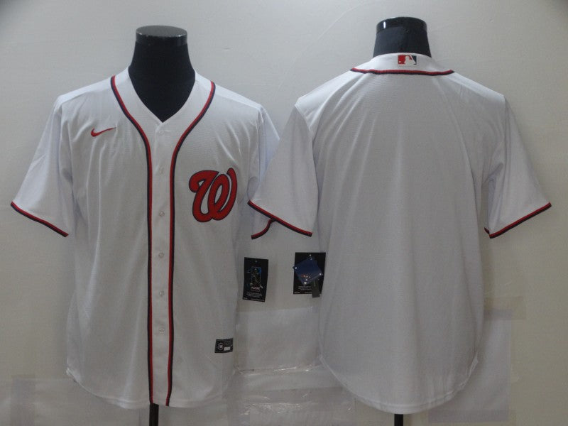 Men's Washington Nationals White Home Blank Replica Jerseys
