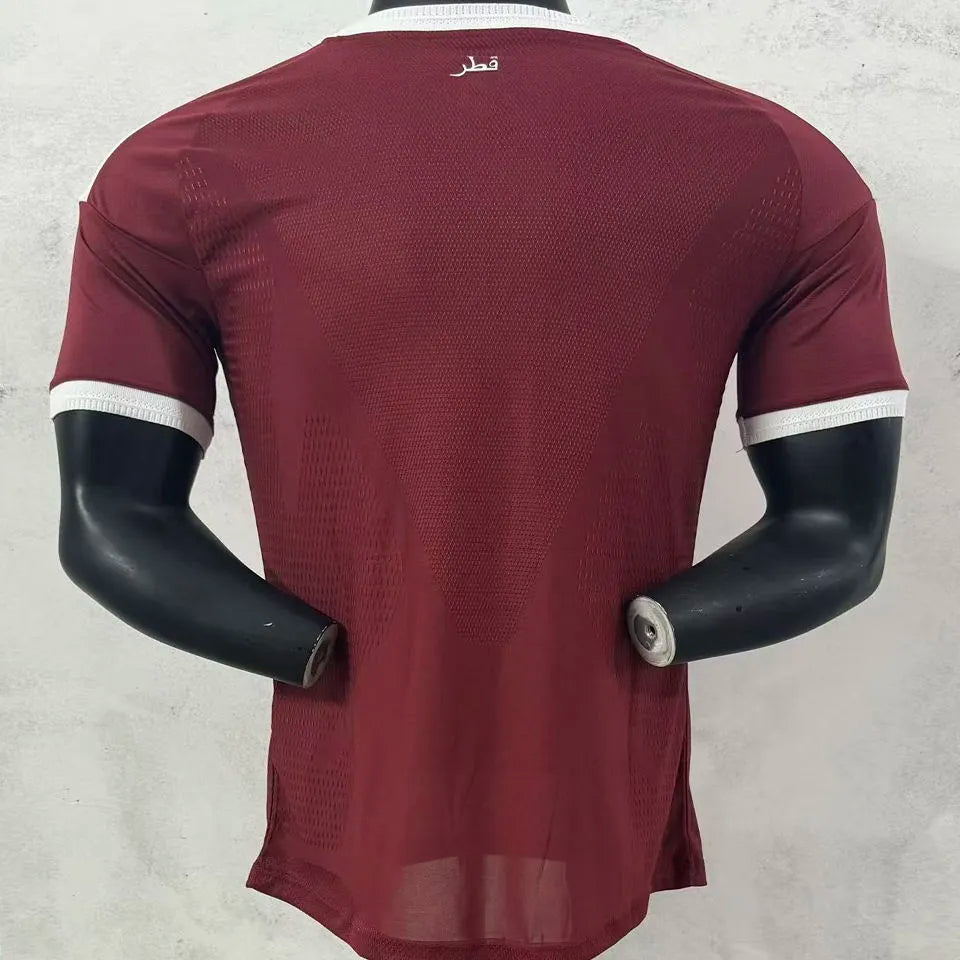 2026/27 Qatar Home Red Player Version Soccer Jersey Back