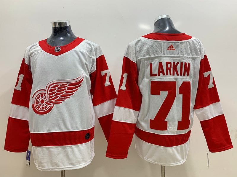 Men's Detroit Red Wings Dylan Larkin #71 White Breakaway Jerseys
