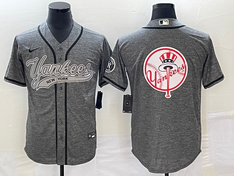 Men's New York Yankees Gray Replica Team Jerseys Joint Edition