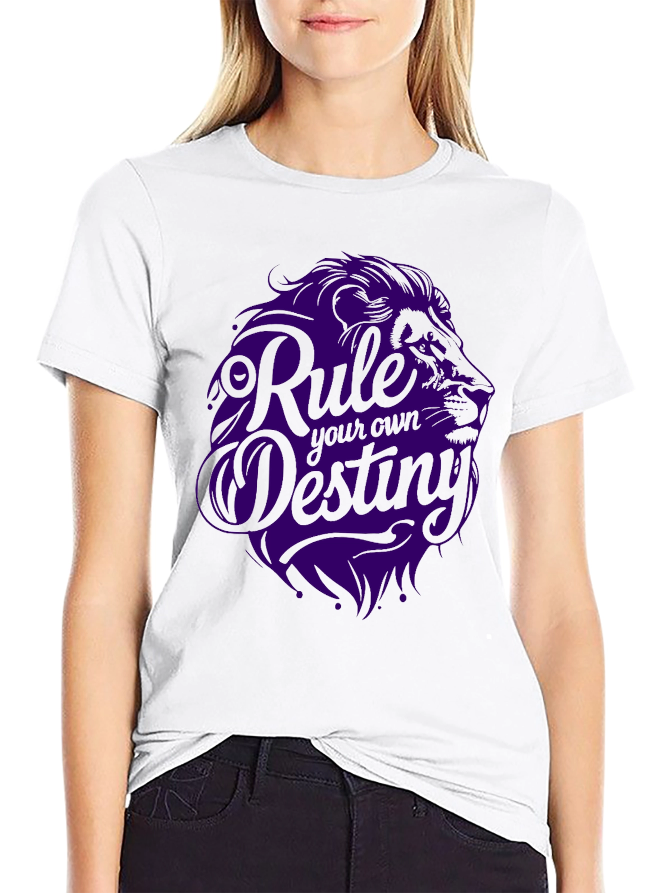 Rule Your Own Destiny Graphic Tee - Lion Design