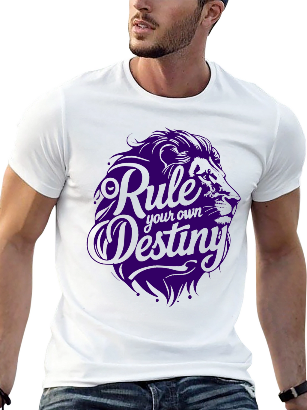 Rule Your Own Destiny Graphic Tee - Lion Design
