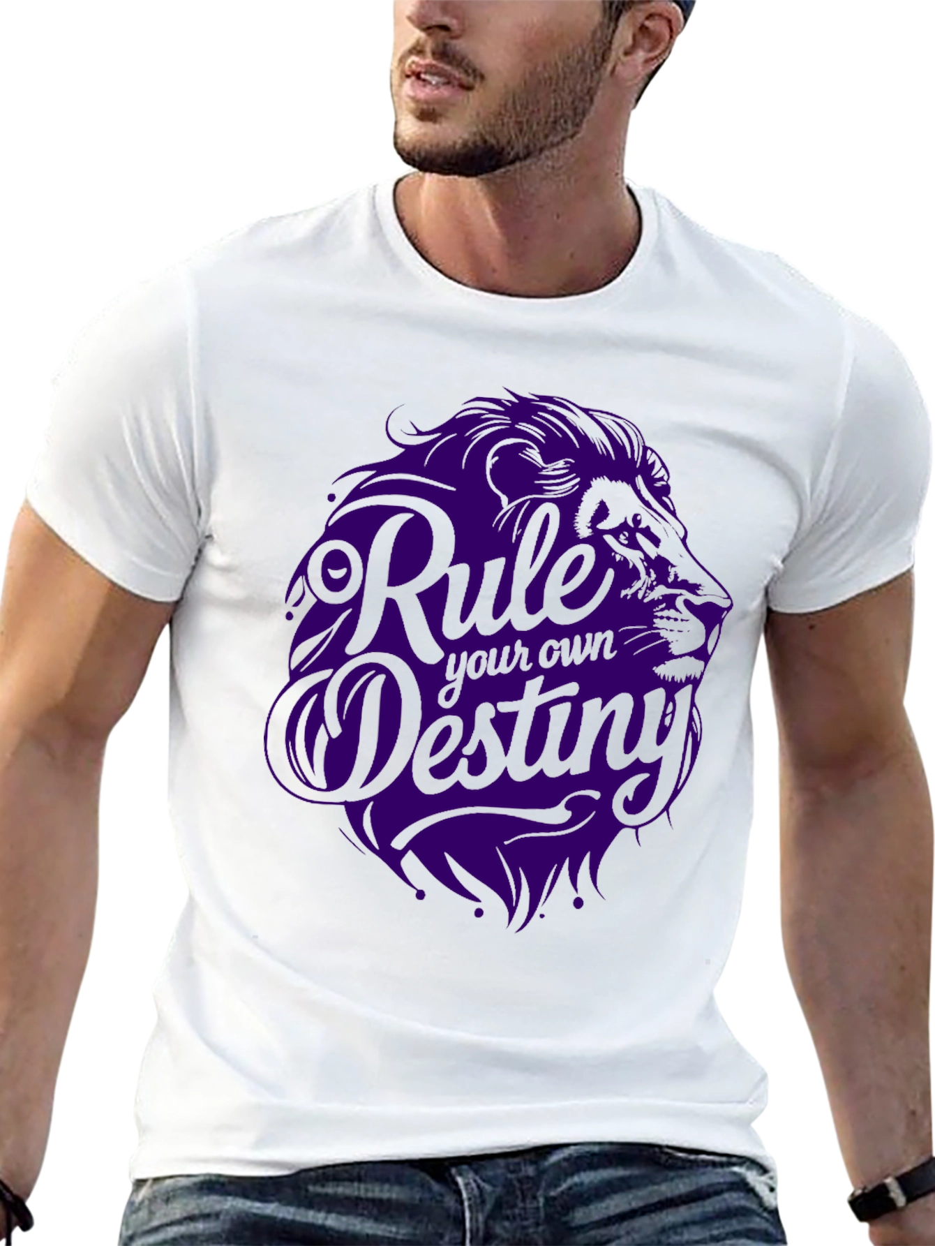 Rule Your Own Destiny Graphic Tee - Lion Design