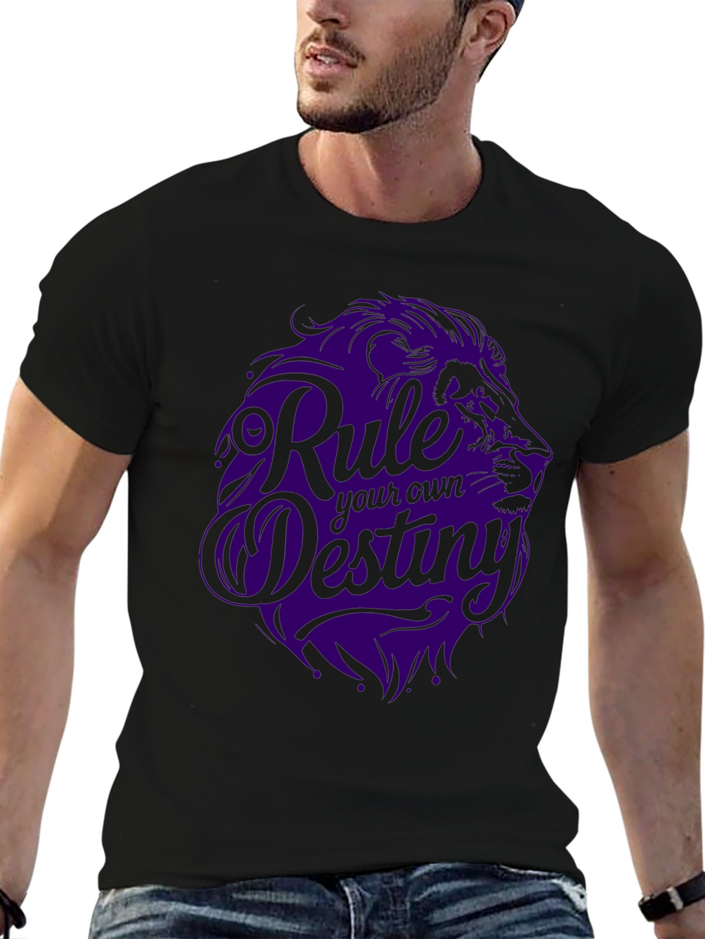 Rule Your Own Destiny Graphic Tee - Lion Design