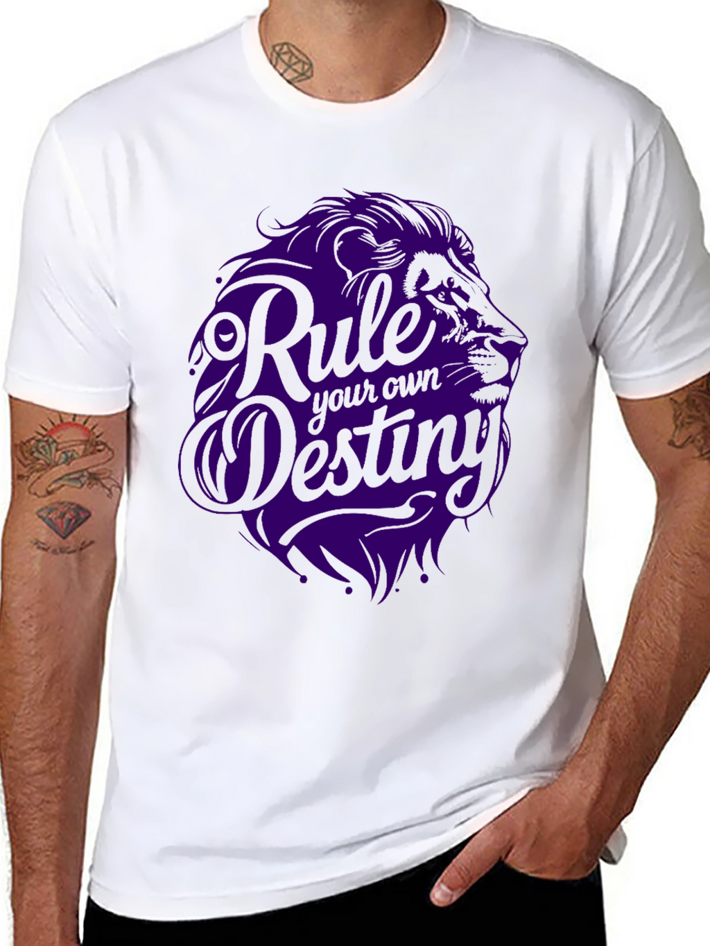 Rule Your Own Destiny Graphic Tee - Lion Design
