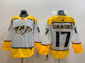 Men's Nashville Predators Wayne Simmonds #17 White Breakaway Jerseys