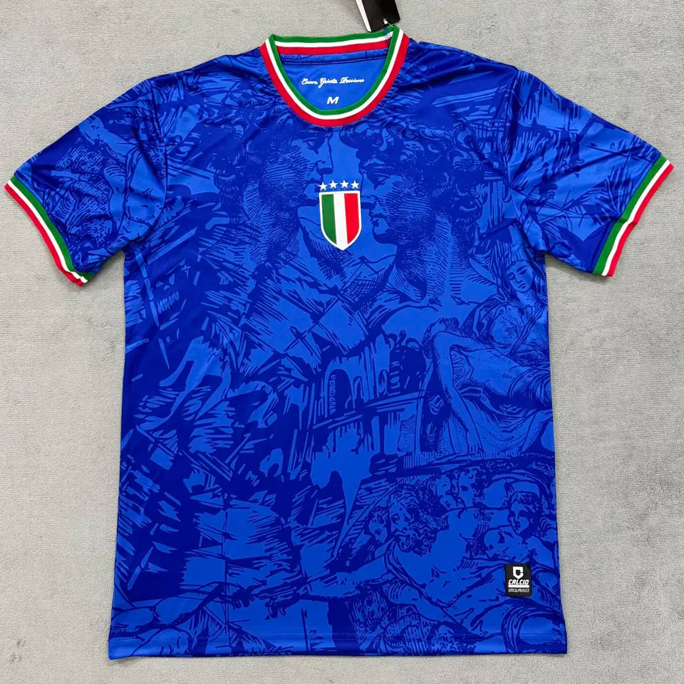 2025 Italy Blue Special Edition Fans Soccer Jersey Front