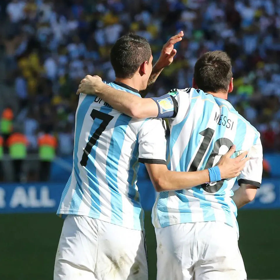 2014 Argentina Home Retro Player Version Soccer Jersey Detail 3