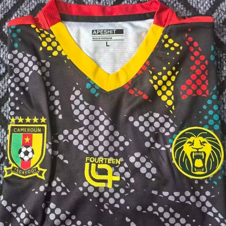 2026/27 Cameroon Third Black Fans Soccer Jersey Detail 1