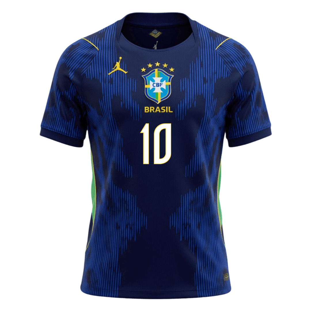 NEYMAR JR. #10 Brazil Away Soccer Jersey World Cup 2026 Navy Image 3