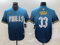 Men's Philadelphia Phillies Edmundo Sosa #33 Blue 2024 City Connect Limited Player Jerseys