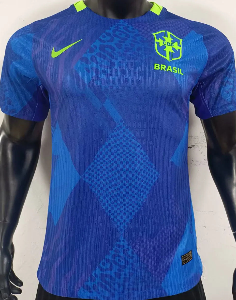 2025/26 Brazil Away Blue Player Version Jersey Front