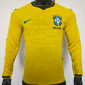 2026/27 Brazil Home Yellow Player Version Long Sleeve Soccer Jersey Front