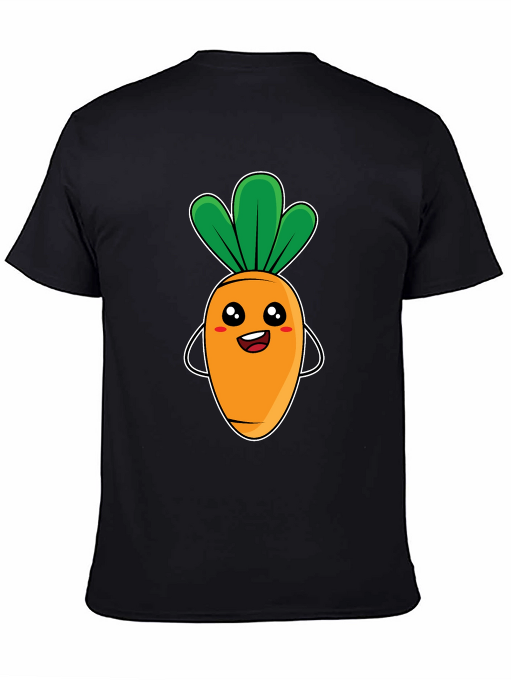 Cute Carrot Graphic Tee - Black Unisex T-Shirt