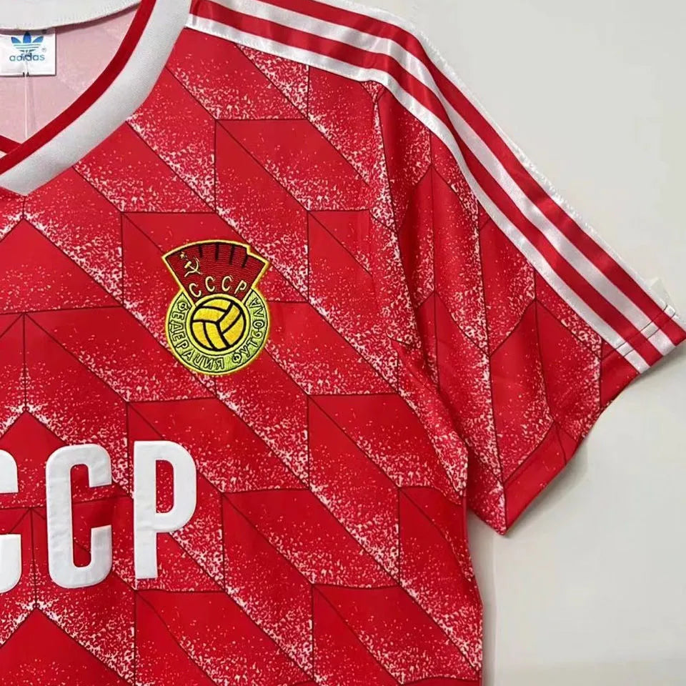 1988/89 CCCP Home Red Retro Soccer Jersey Detail 4