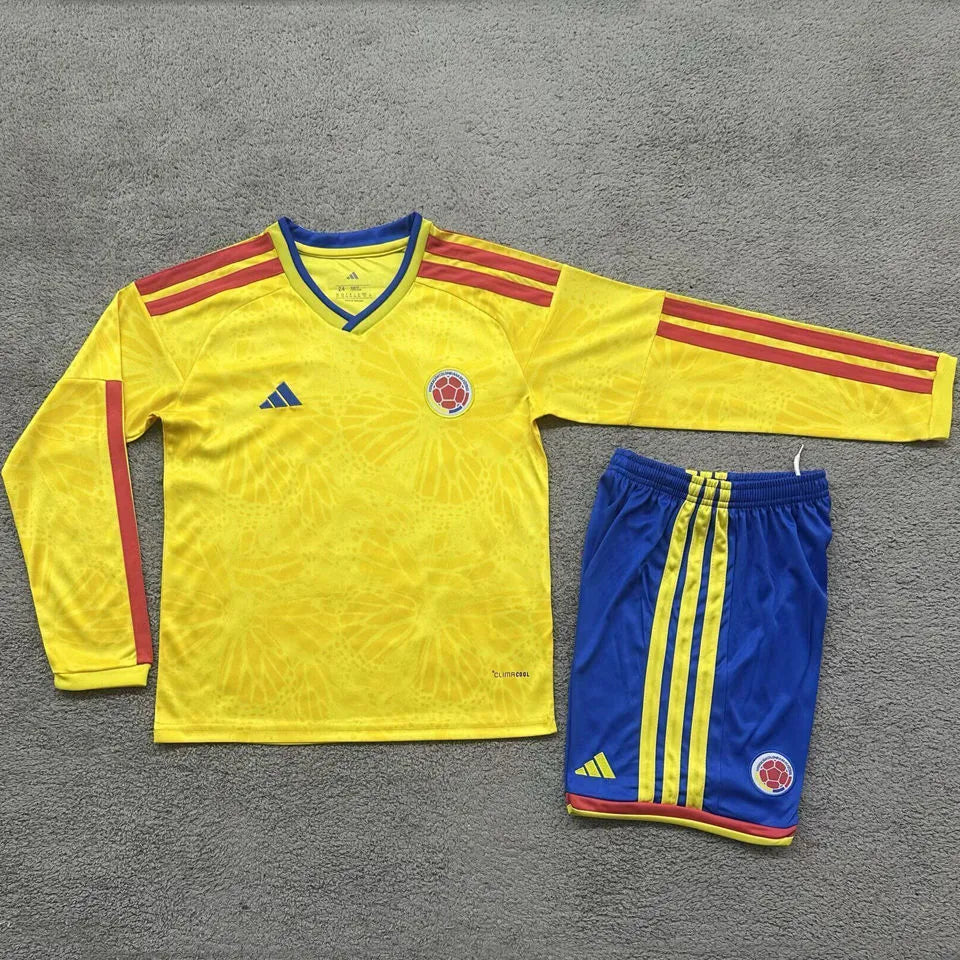 2001/02 Colombia Home Yellow Retro Soccer Jersey Detail 2
