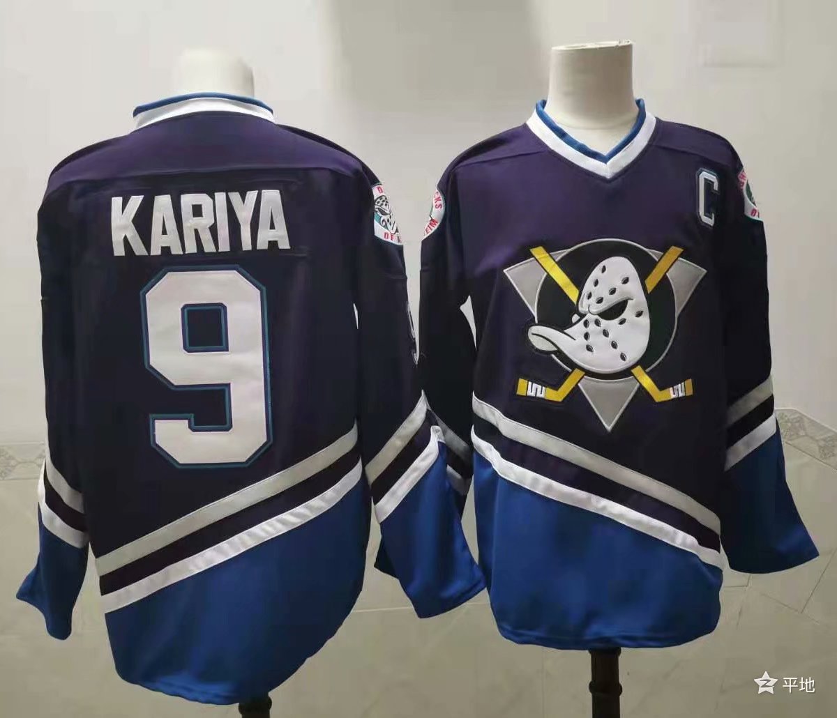 Men's Anaheim Ducks Paul Kariya #9 Navy Breakaway Jerseys