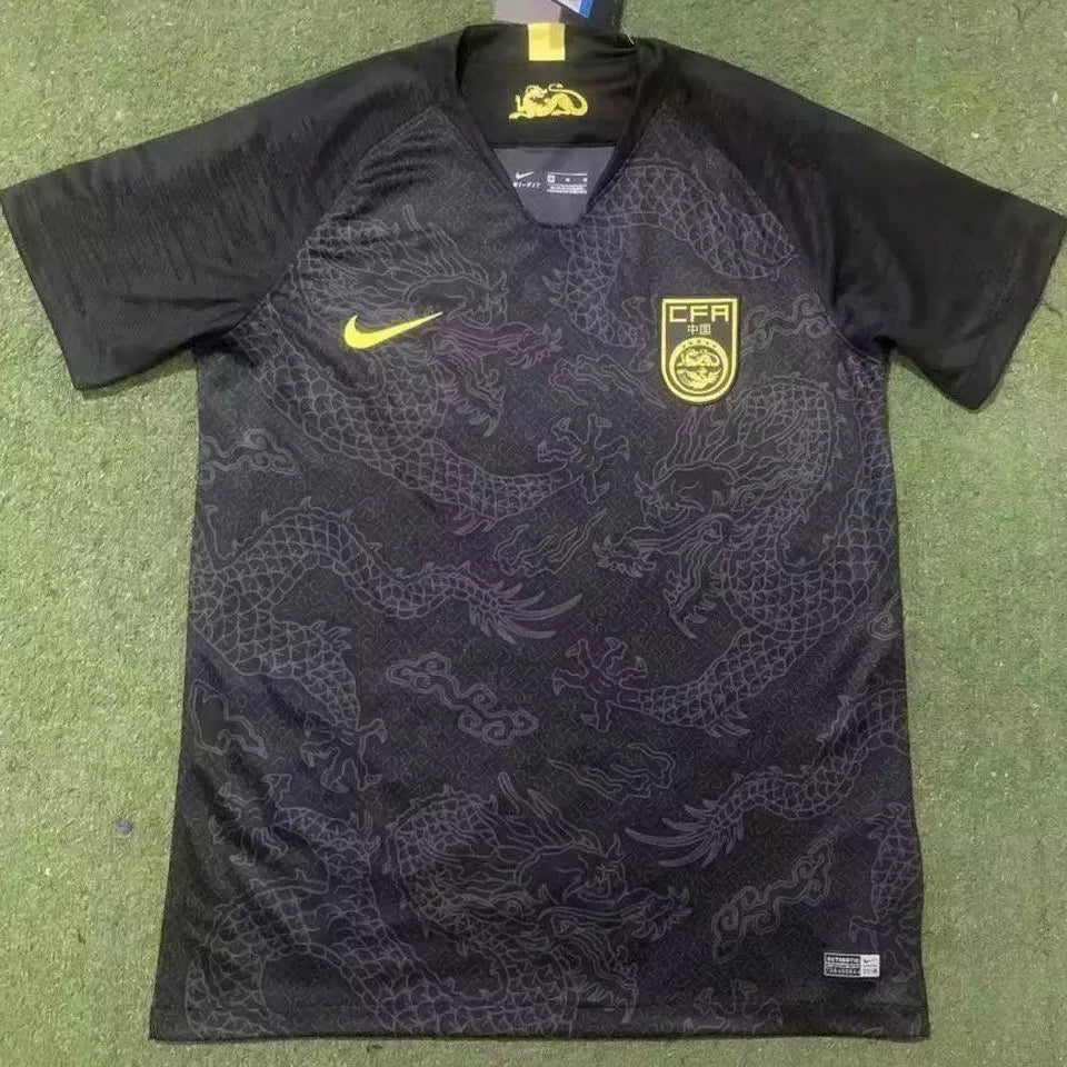 2019/20 China Away Black Fans Soccer Jersey Detail 2