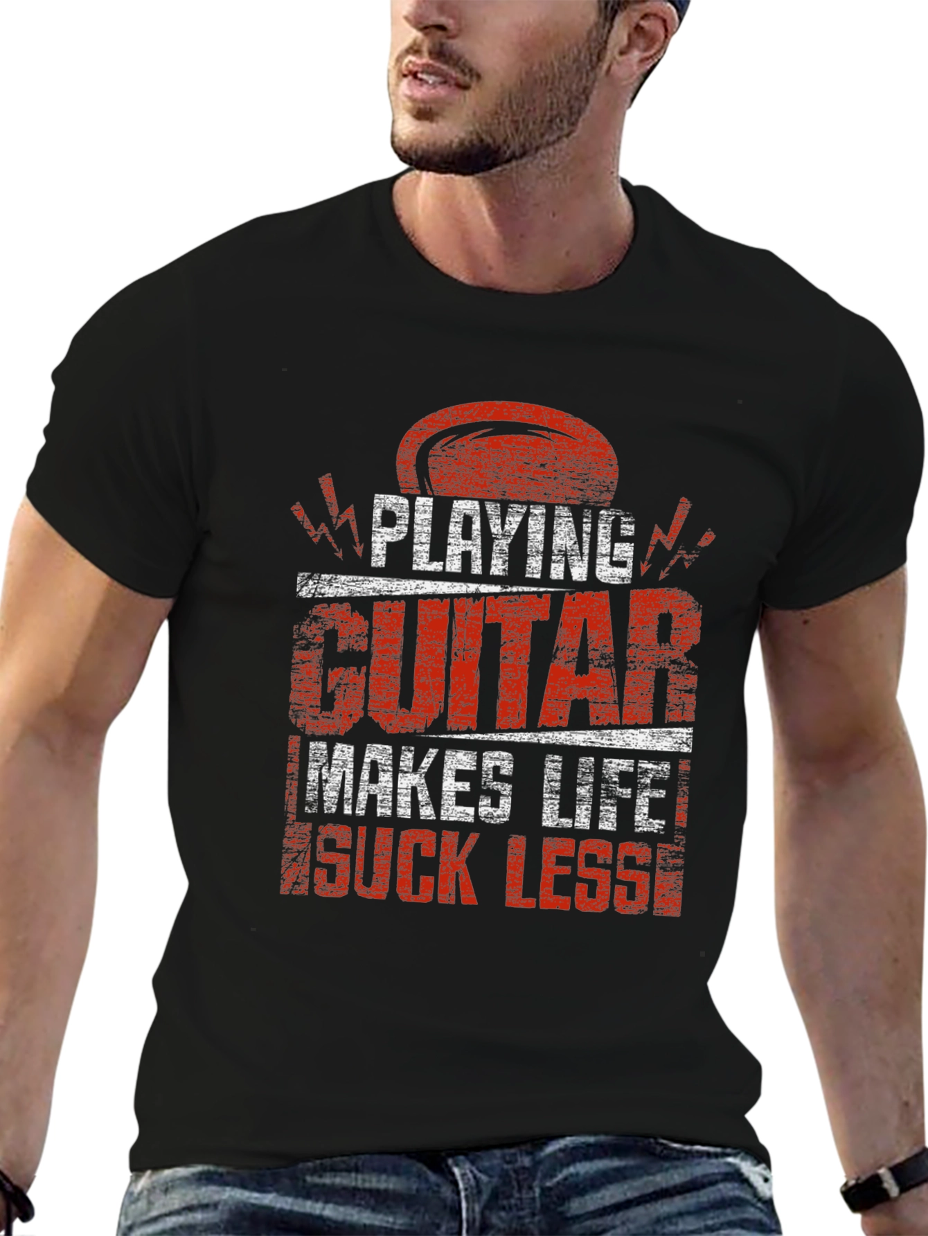 Playing Guitar Makes Life Suck Less T-Shirt
