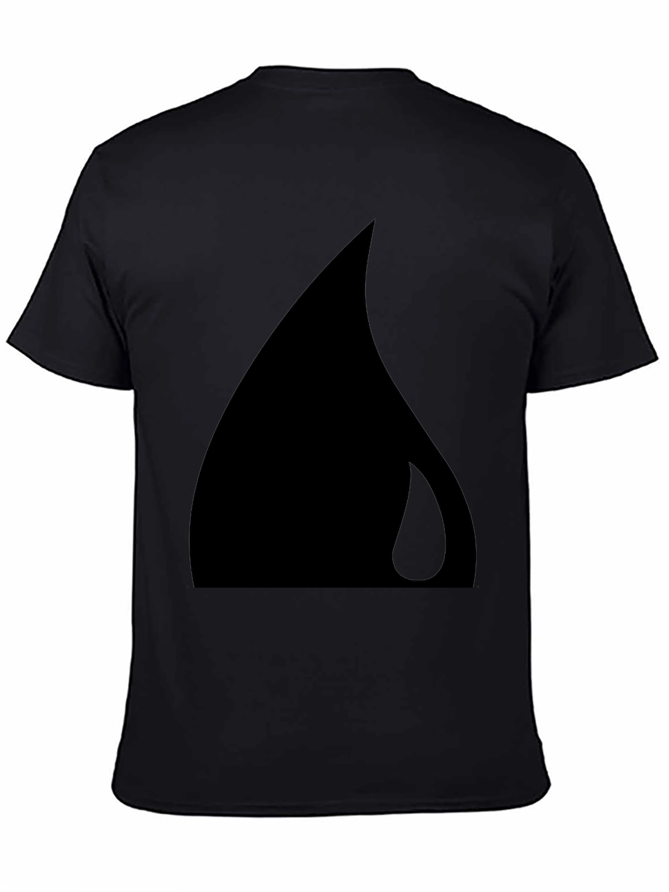 Minimalist Black Teardrop Graphic Tee - Modern Style