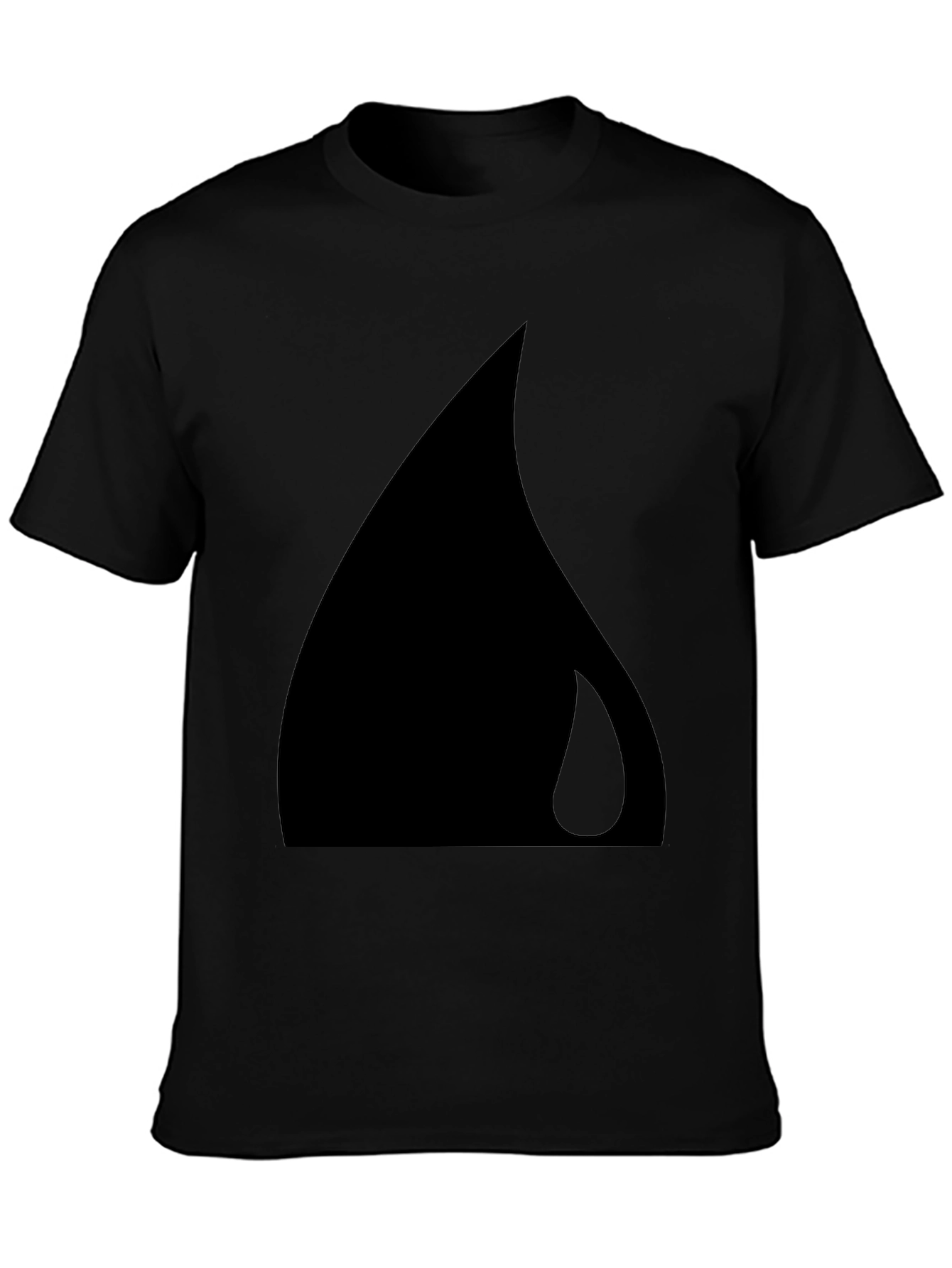 Minimalist Black Teardrop Graphic Tee - Modern Style