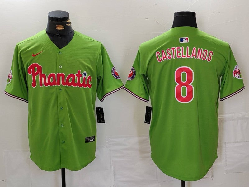 Men's Philadelphia Phillies Nick Castellanos #8 Green Limited Player Jerseys