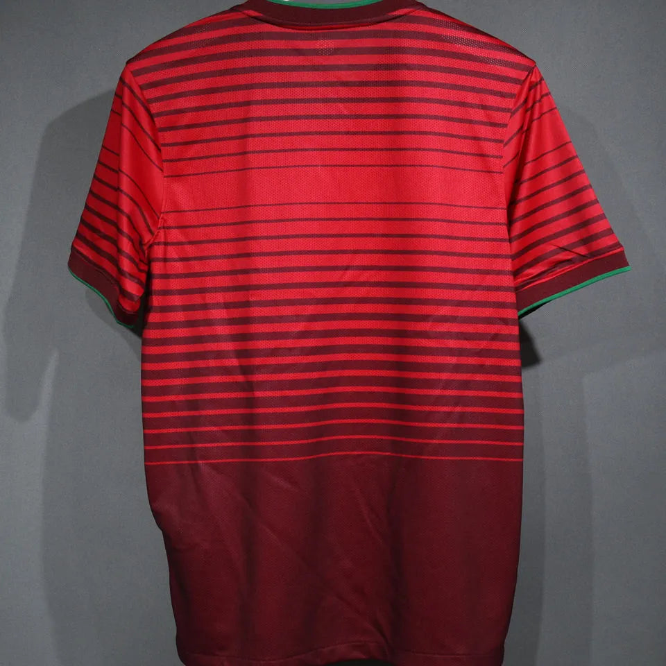 2014 Portugal Home Red Retro Player Version Soccer Jersey 球员版 Detail 3