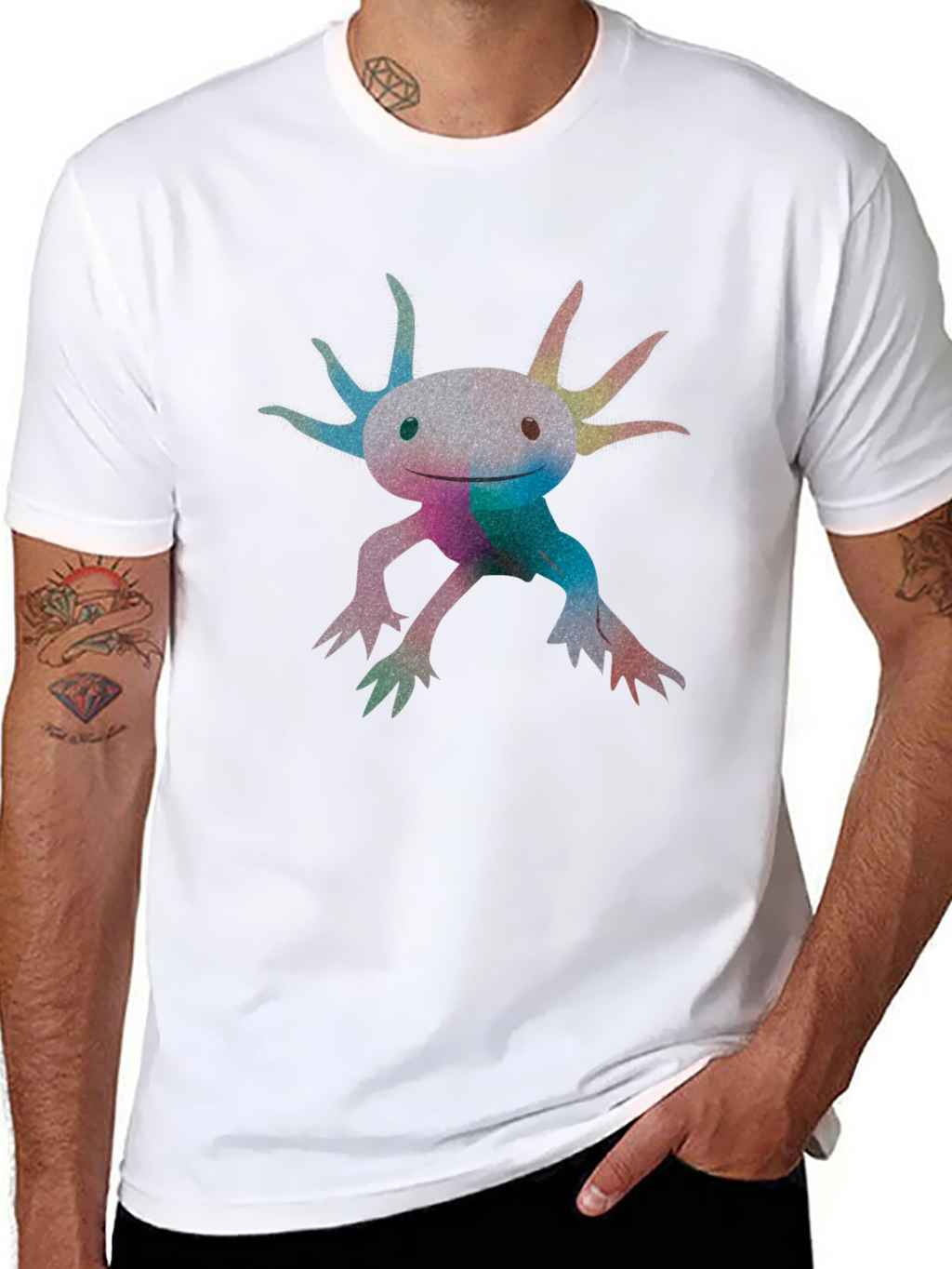 Axolotl Graphic Black T-Shirt