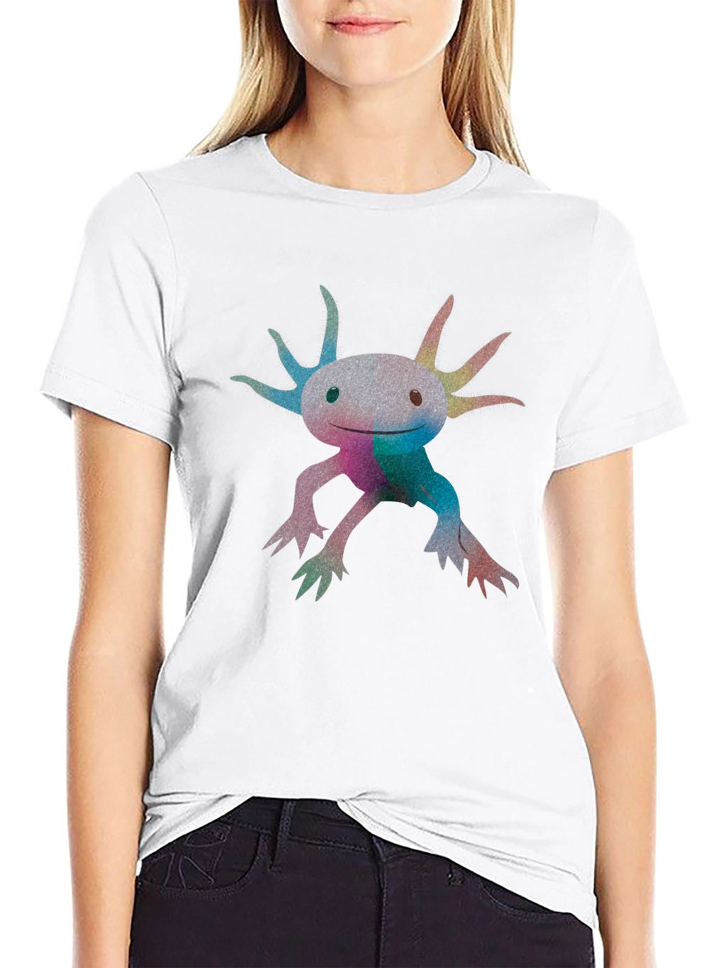 Axolotl Graphic Black T-Shirt