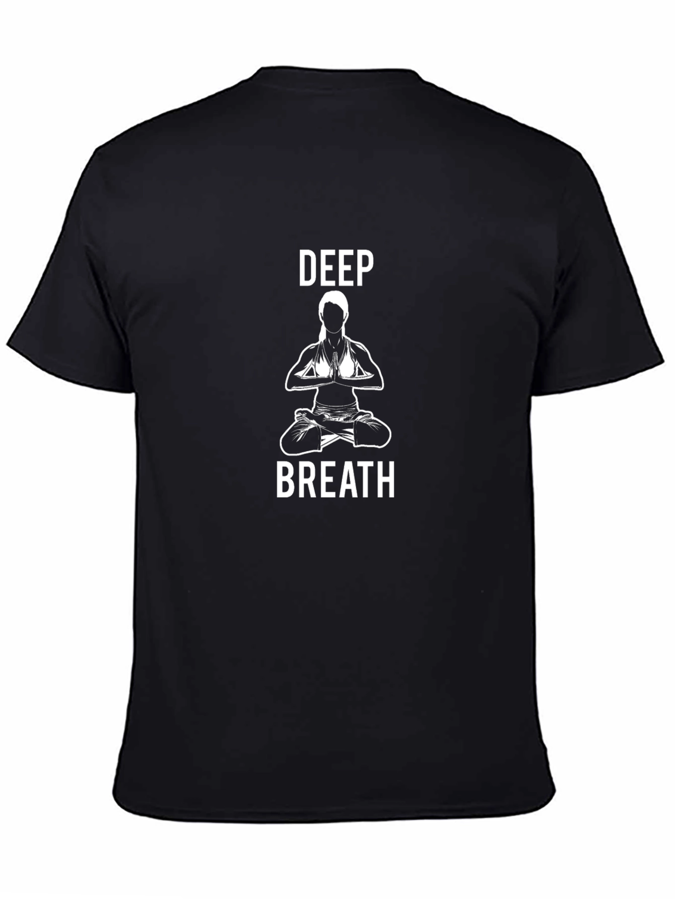 Deep Breath Meditation Graphic Tee - Black