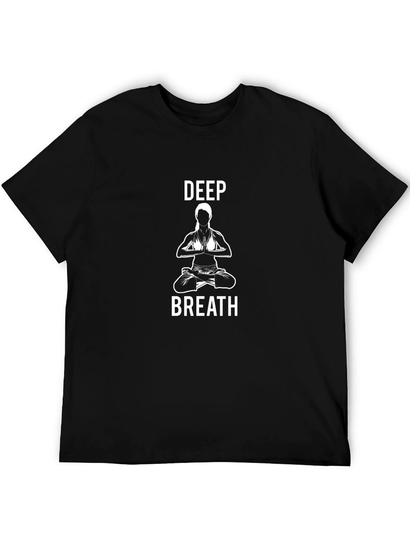 Deep Breath Meditation Graphic Tee - Black
