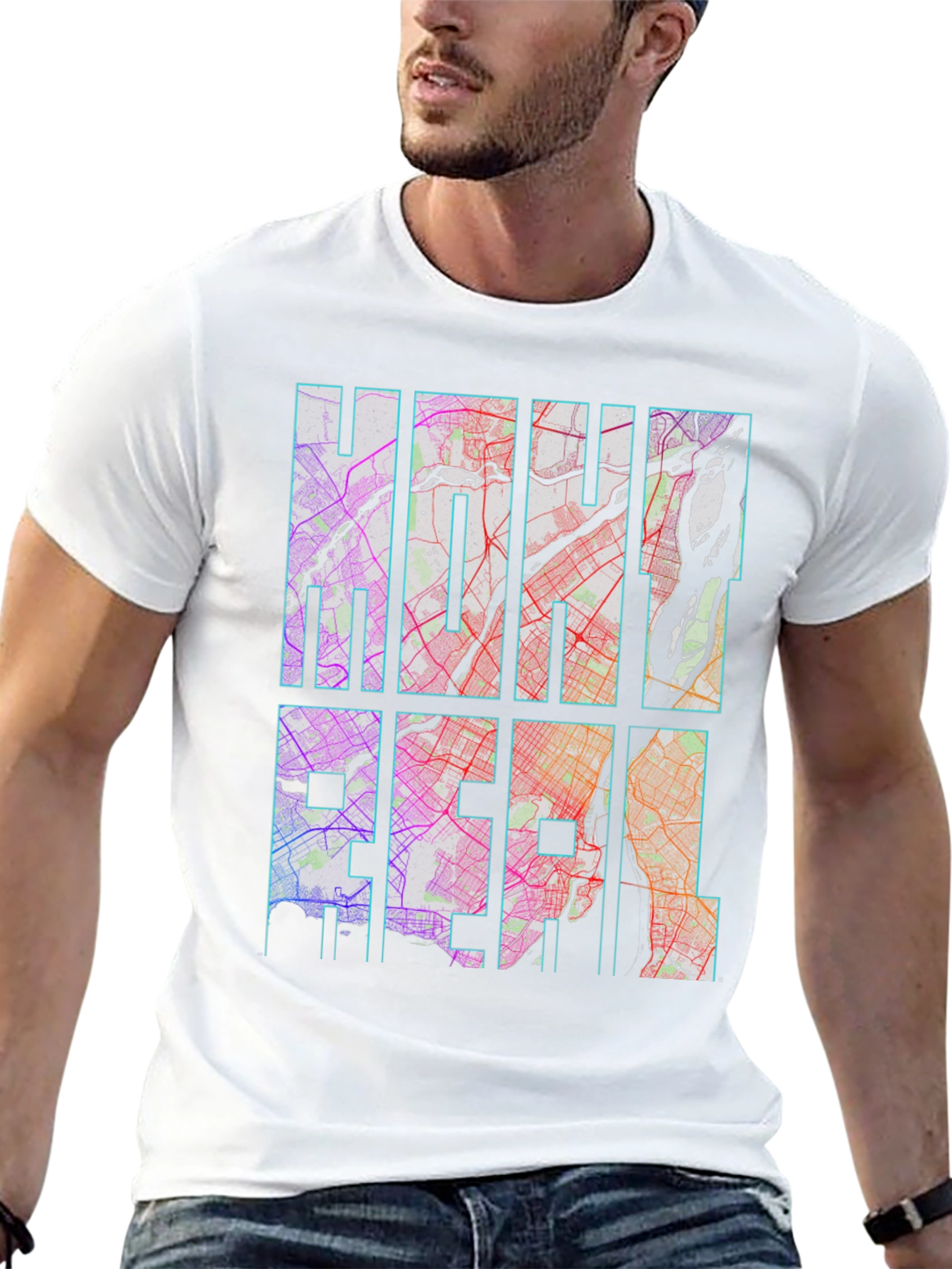 Montreal City Map T-Shirt