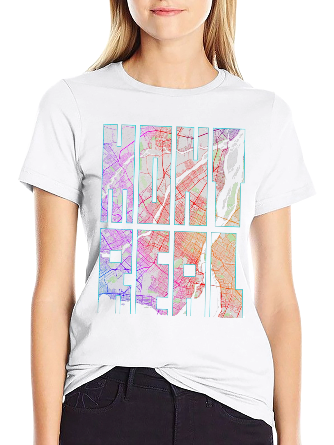 Montreal City Map T-Shirt