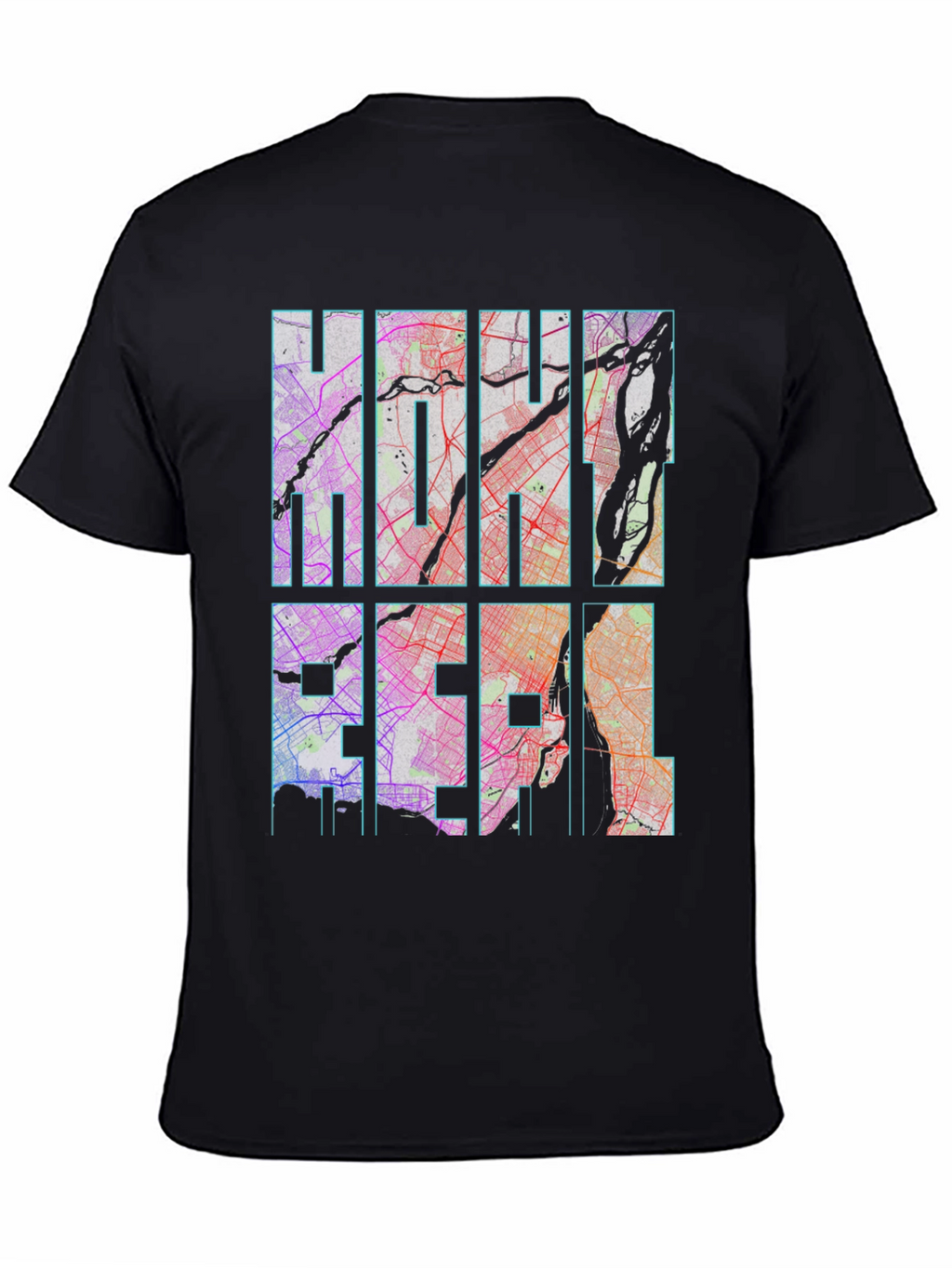 Montreal City Map T-Shirt