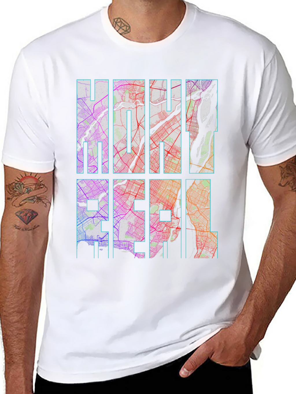 Montreal City Map T-Shirt