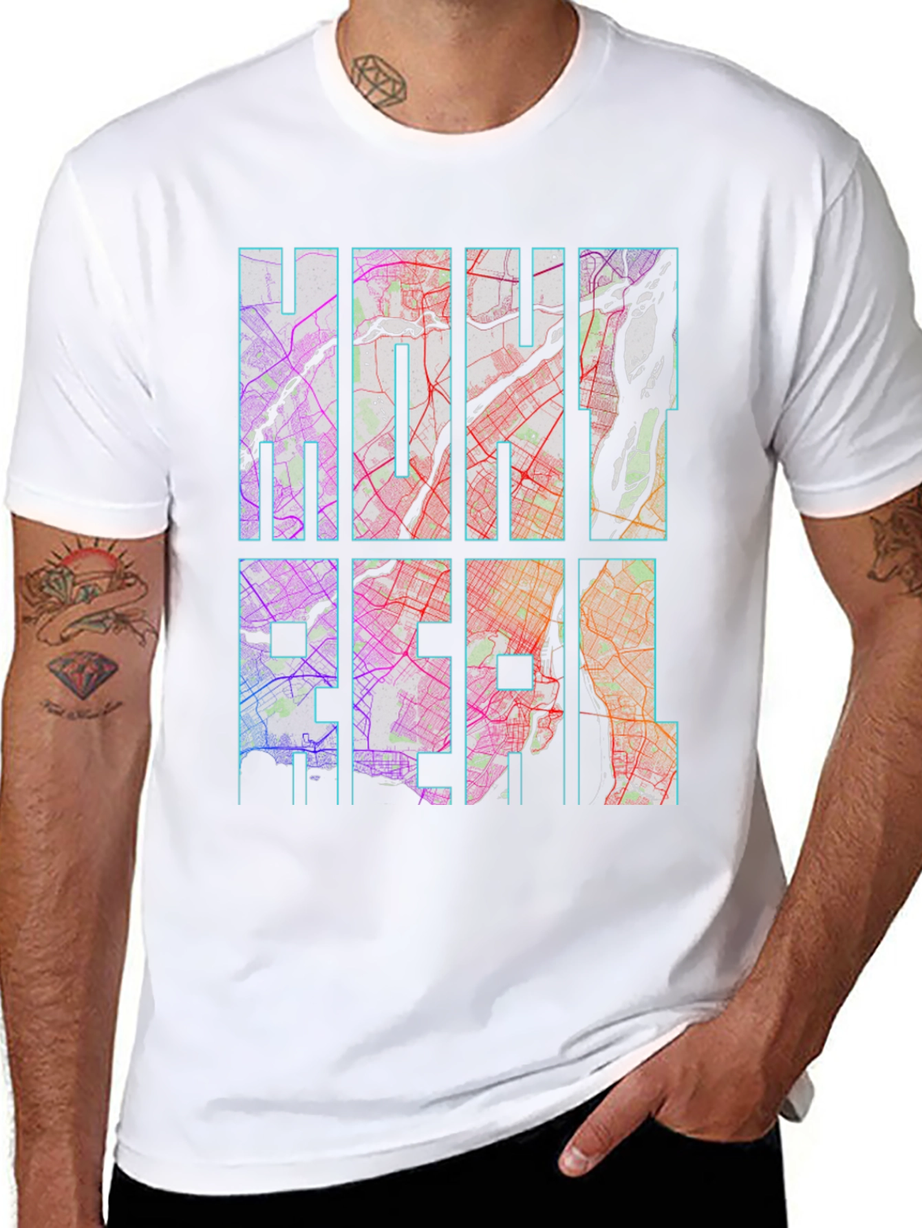 Montreal City Map T-Shirt