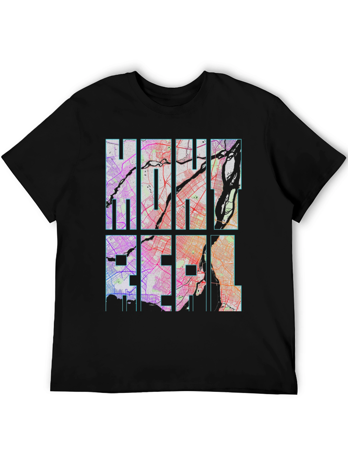 Montreal City Map T-Shirt