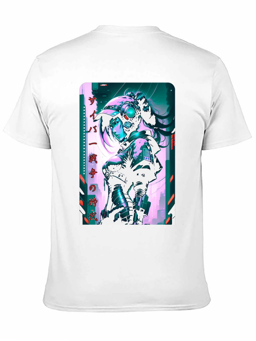 Cyberpunk Anime Girl Graphic T-Shirt