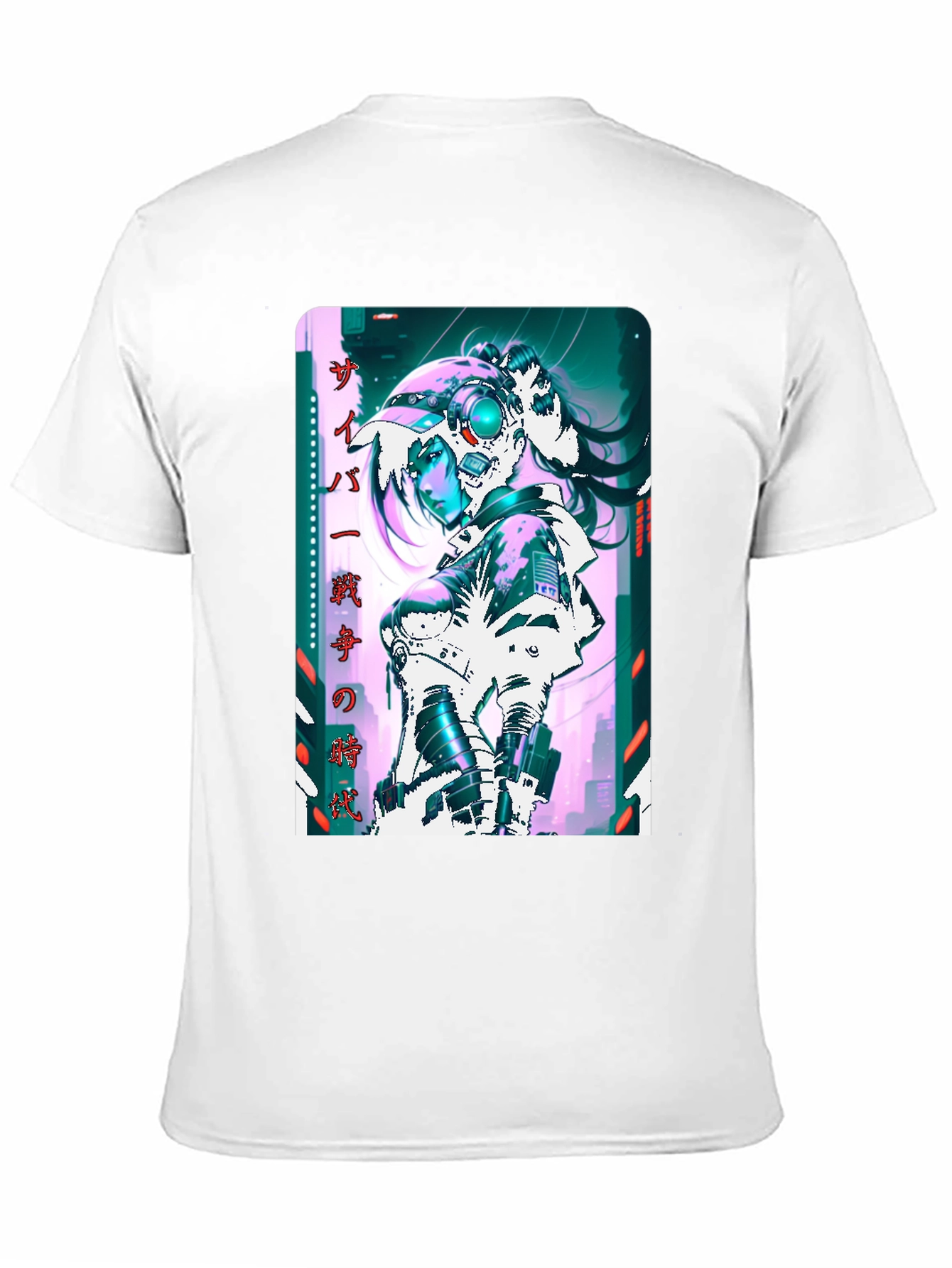 Cyberpunk Anime Girl Graphic T-Shirt