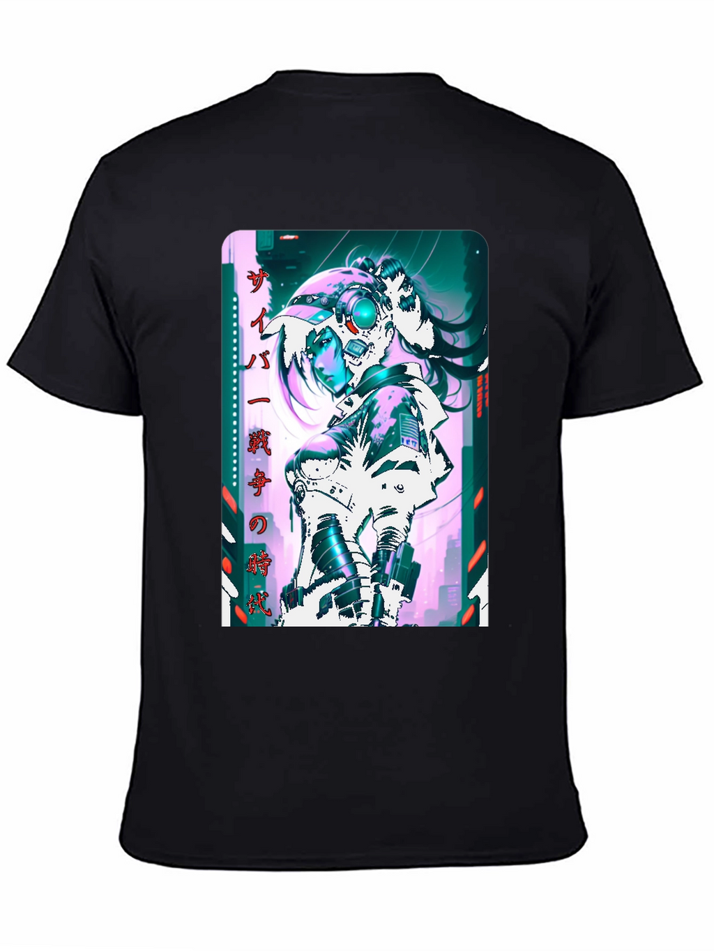 Cyberpunk Anime Girl Graphic T-Shirt