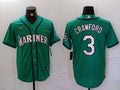 Men's Seattle Mariners JP Crawford #3 Aqua Replica Player Jerseys