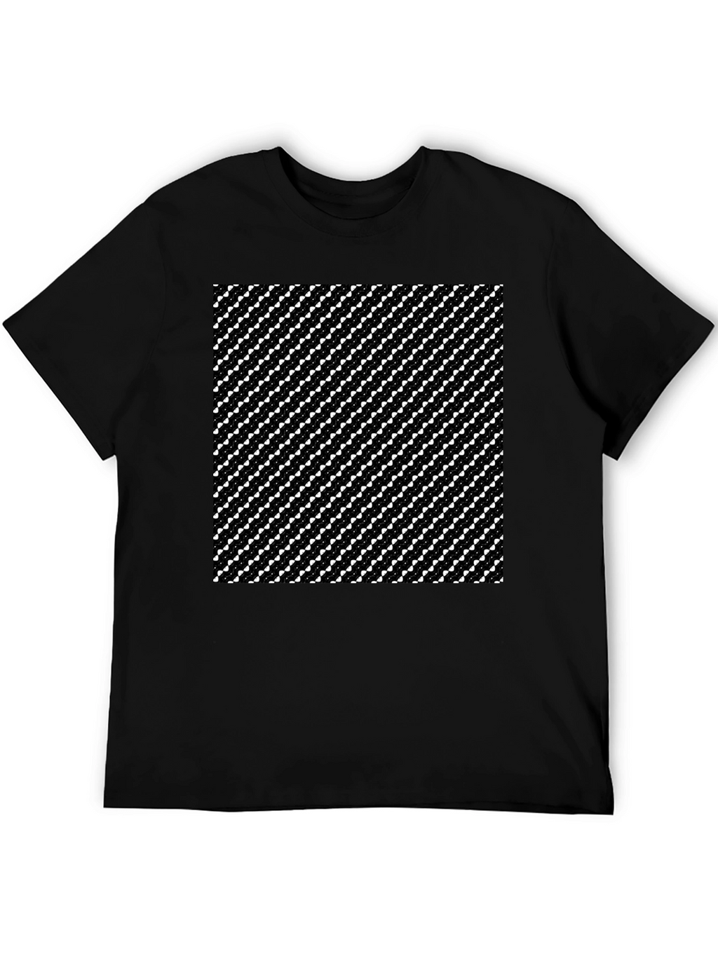 Geometric Pattern Mens Black T-Shirt