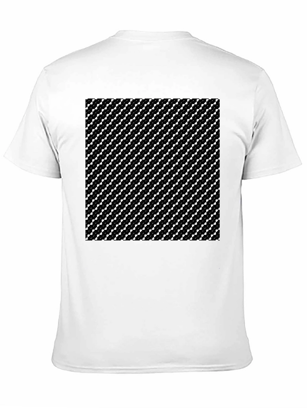 Geometric Pattern Mens Black T-Shirt