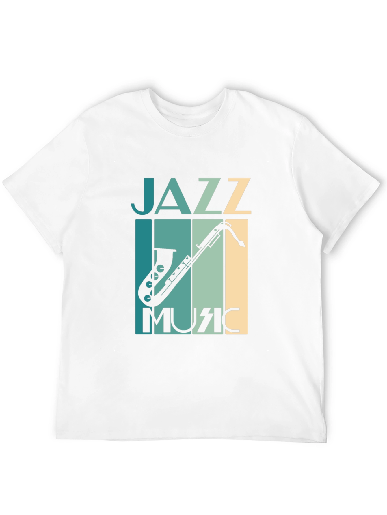 Jazz Music Graphic Tee - Black Saxophone T-Shirt
