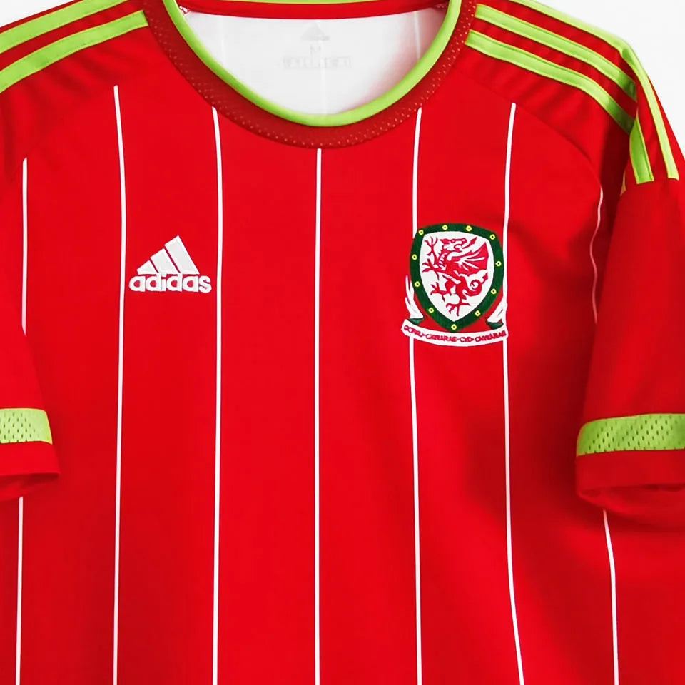 2015/16 Wales Home Red Retro Soccer Jersey Detail 1