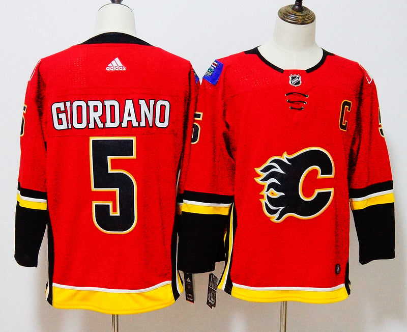 Men's Calgary Flames Mark Giordano #5 Red Breakaway Player Jerseys