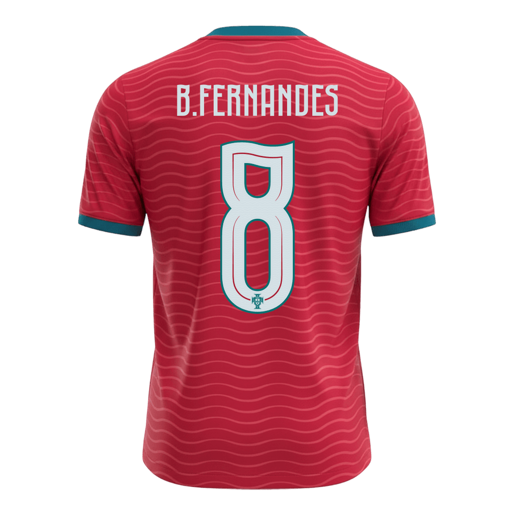 B.FERNANDES#8 Portugal Home Soccer Jersey World Cup 2026 Red Image 3