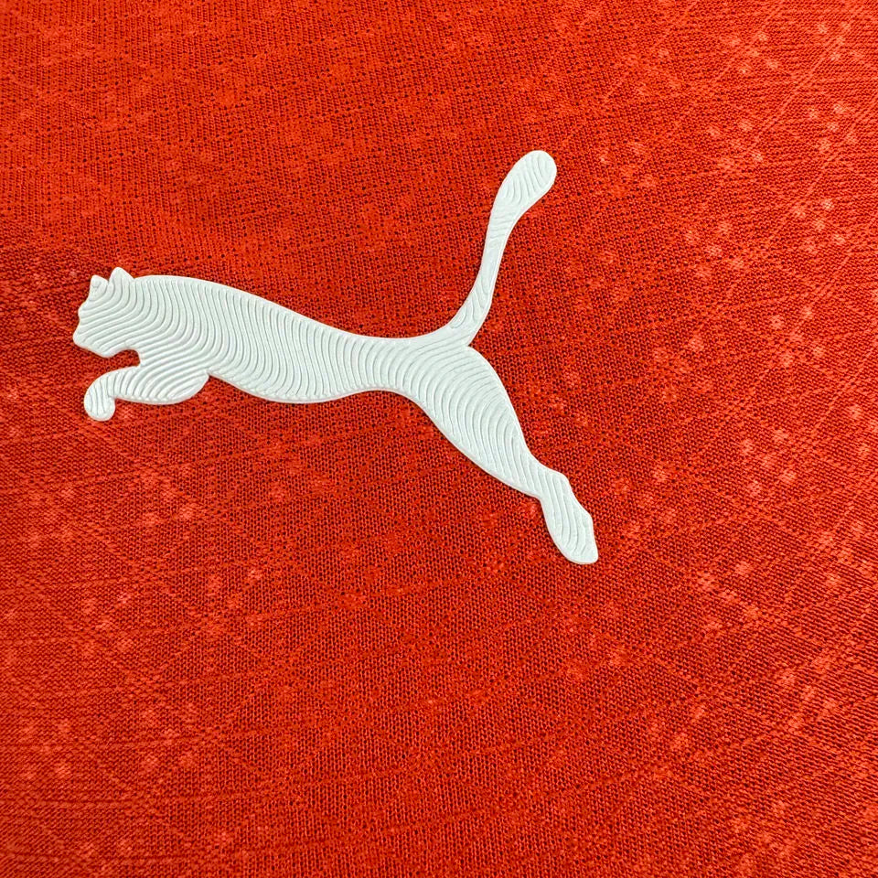 2025 Portugal Home Red Player Version Soccer Jersey Detail 4