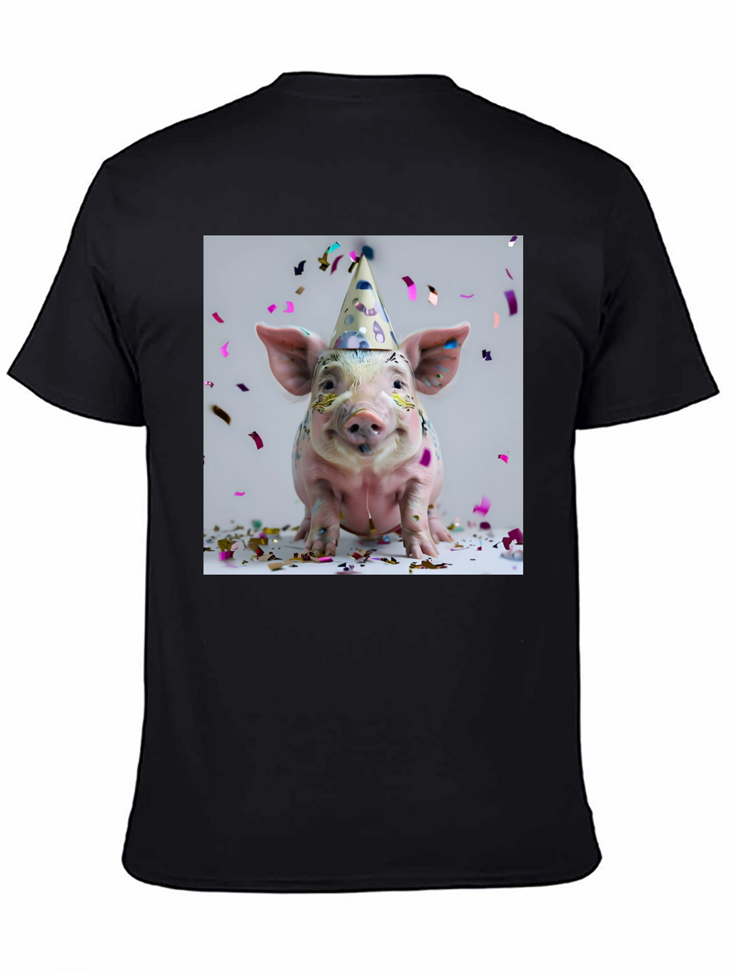 Party Pig T-Shirt - Black Cotton Tee